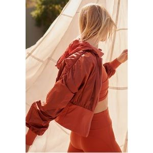 NWT Free People Start Me Up Jacket Wind Breaker Burnt Orange Medium